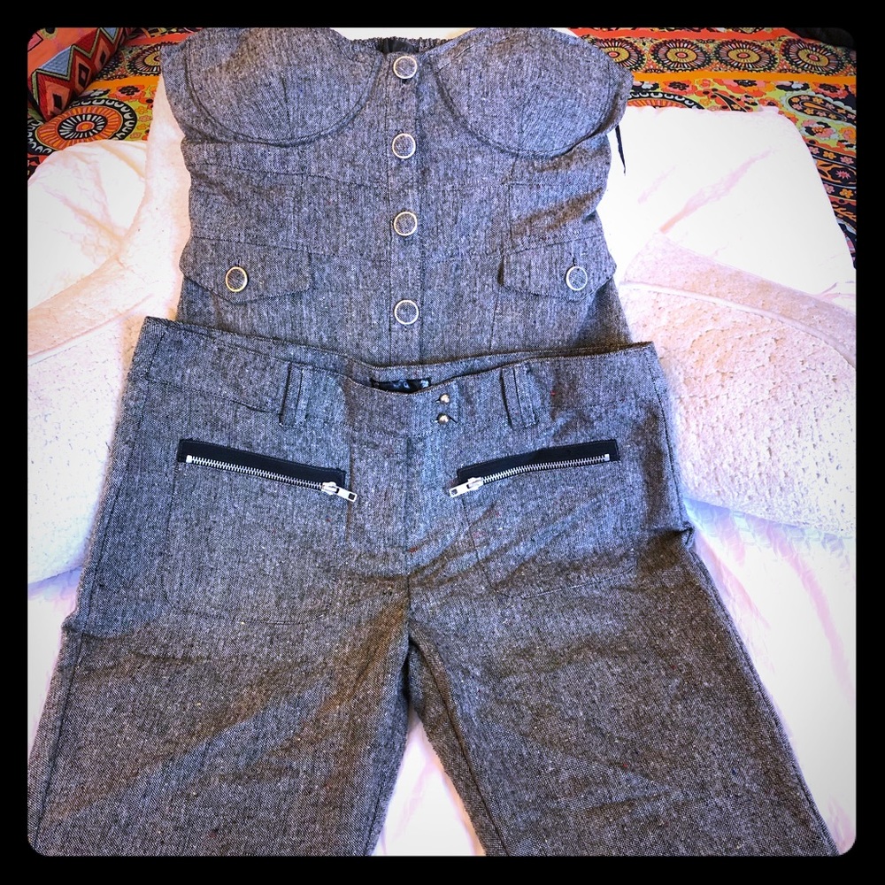 Wool cotton blend 2piece suit